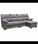 Chaiselongue reversible Tamara tapizado gris, 260cm(ancho) 145cm(fondo) - 1