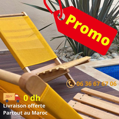 Chaises italiennes en bois pour plage ou piscine - Photo 2