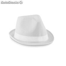 Chapeau de couleur en polyester blanc MIMO9342-06