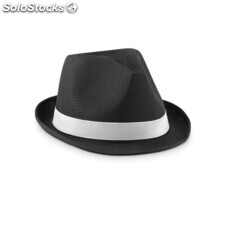 Chapeau de couleur en polyester noir MIMO9342-03