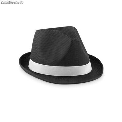 Chapeau de couleur en polyester noir MIMO9342-03