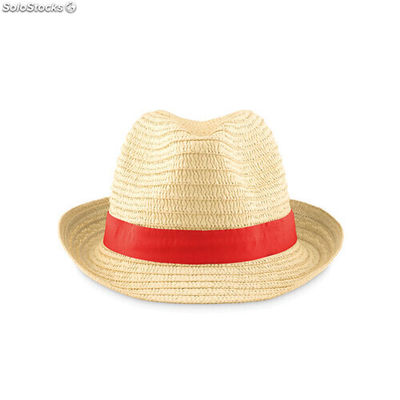 Chapeau de paille rouge MIMO9341-05