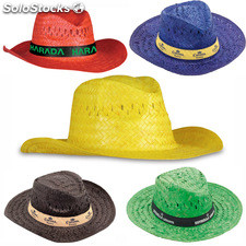 Chapeaux de paille colorés