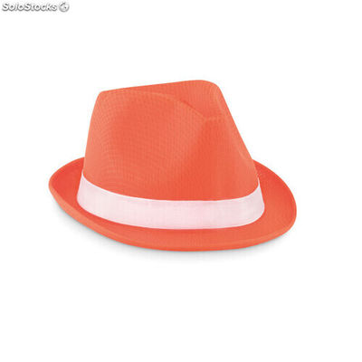 Chapeu de palha colorido laranja MIMO9342-10