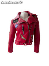 Chaqueta Chamarra Con Parches Color Rojo M Rojo