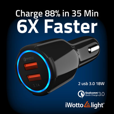 Chargeur de voiture USB à double port iWottoLight - Photo 5