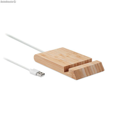 Chargeur sans fil en bambou bois MIMO6453-40