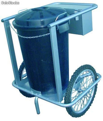 Chariot de nettoyage 1 poubelle - Référence 9830-P