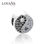 Charms plata 925 forma de chino con circónes cristales+espinelas negras - 1