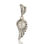 Charms plata ala de ángela con perla blanca sin cadena - Foto 2