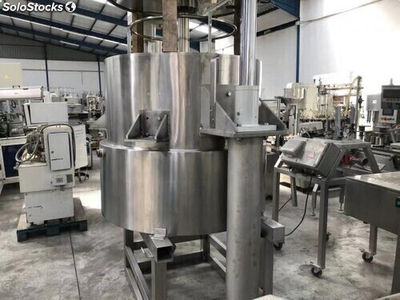 Chaudière fusora 950 litres en acier inoxydable avec élévation hydraulique Lleal - Photo 2