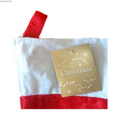 Chaussette de Noël Rouge Textile Décorations de Noël (48 cm) - Photo 2