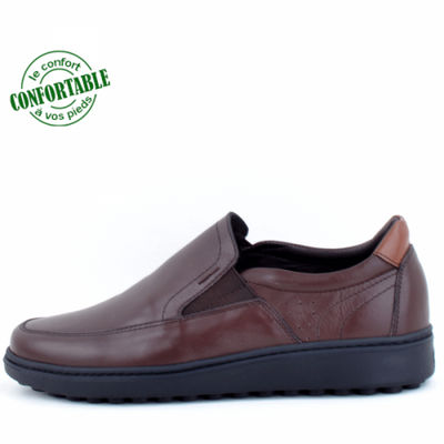 Chaussure 100% cuir médical marron - Photo 2