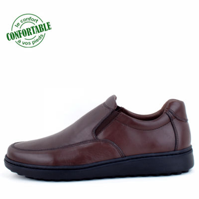 Chaussure 100% cuir médical marron sm - Photo 2