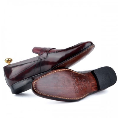Chaussure cuir 1059 bordeau - Photo 3
