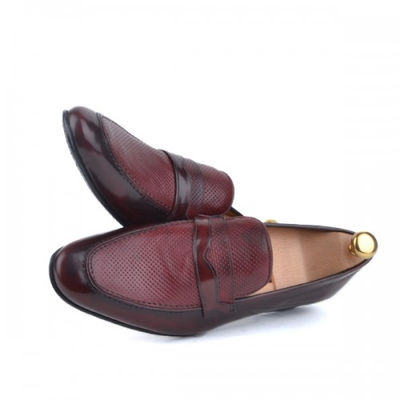 Chaussure cuir 1059 bordeau - Photo 4