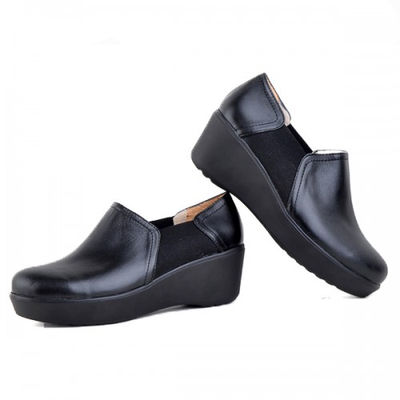Chaussure femme confortable 100% cuir noir - Photo 4