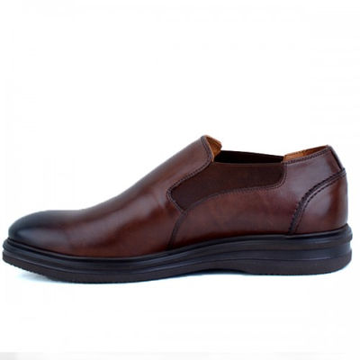 Chaussures 100% cuir crust pour homme extra confortable marron - Photo 3
