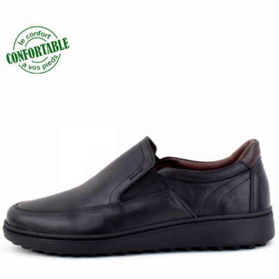 Chaussures 100% cuir médical noir - Photo 2