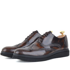 Chaussures classiques 100% cuir démasquable marron- semelle extra-light ar