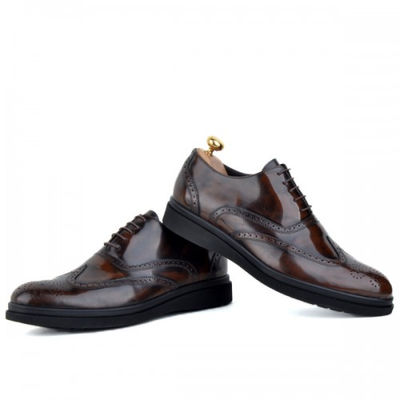 Chaussures classiques 100% cuir démasquable marron- semelle extra-light ar - Photo 2