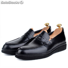 Chaussures classiques 100% cuir démasquable noire - semelle extra-light