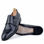 Chaussures classiques en cuir croco noir - Photo 4