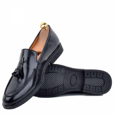 Chaussures classiques en cuir noir ag - Photo 2