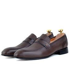 Chaussures de ville pour homme 100% cuir marron