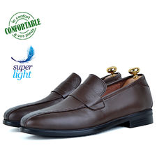 Chaussures de ville pour homme 100% cuir marron kw
