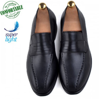 Chaussures de ville pour homme 100% cuir noir kw - Photo 2