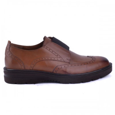 Chaussures extra confortable en cuir tabac - Photo 4