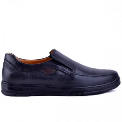 Chaussures médicale pour homme 100% cuir noir extra confortable - Photo 3