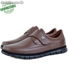 Chaussures médicales 100% cuir extra confortable marron