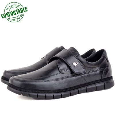 Chaussures médicales 100% cuir extra confortable noir