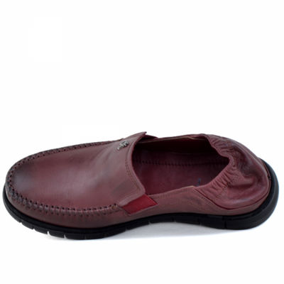 Chaussures médicales confortables 100% cuir bordeaux - Photo 4