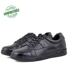 Chaussures médicales confortables 100% cuir noir kw