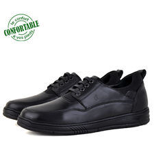 Chaussures médicales confortables kw 100% cuir noir