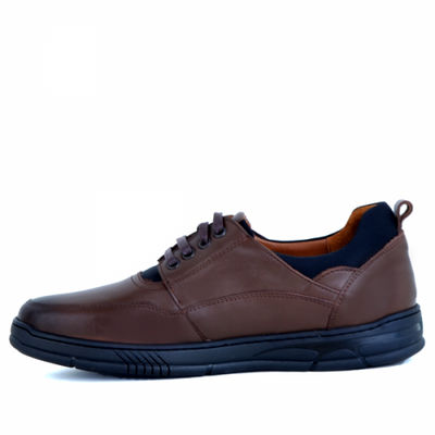 Chaussures médicales confortables marron 100% cuir - Photo 3
