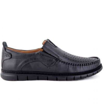 Chaussures médicales confortables respirante 100% cuir noir - Photo 4