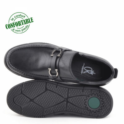 Chaussures médicales demi bottes CONFORTABLE100% cuir noir - Photo 3