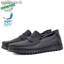 Chaussures médicales extra confortables 100% cuir noir nj