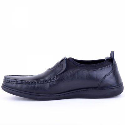 Chaussures médicales pour homme 100% cuir extra confortable noir - Photo 2