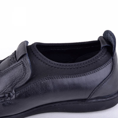Chaussures médicales pour homme 100% cuir extra confortable noir - Photo 5