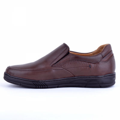 Chaussures médicales pour homme 100% cuir marron kw - Photo 4