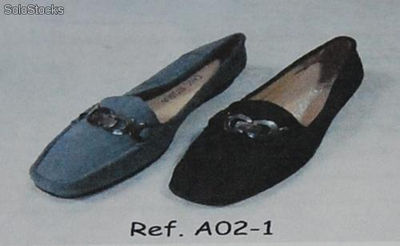 Chaussures pour dames a02-1 cuir