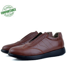 Chaussures pour homme 100% cuir extra confortable marron