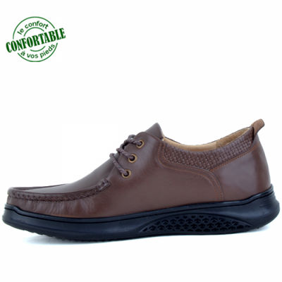 Chaussures pour homme 100% cuir médical marron - Photo 2