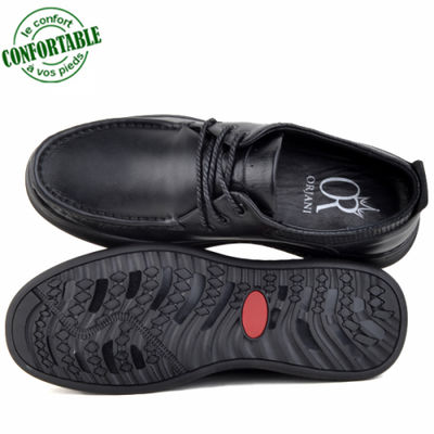 Chaussures pour homme 100% cuir médical noir - Photo 3