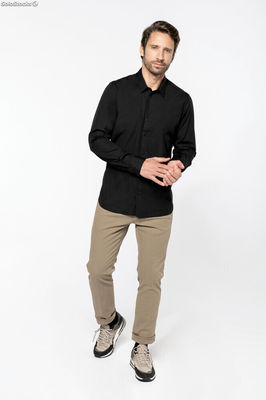 Chemise popeline manches longues homme